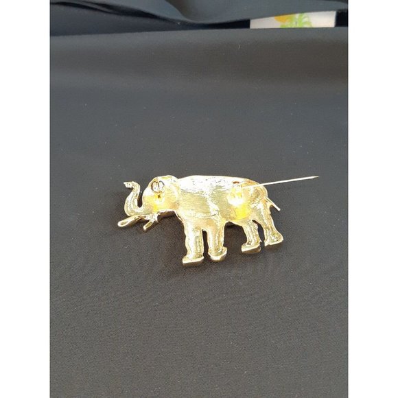 Vintage Gold Toned Elephant Brooch From Park Lane Jewellery - Picture 11 of 13